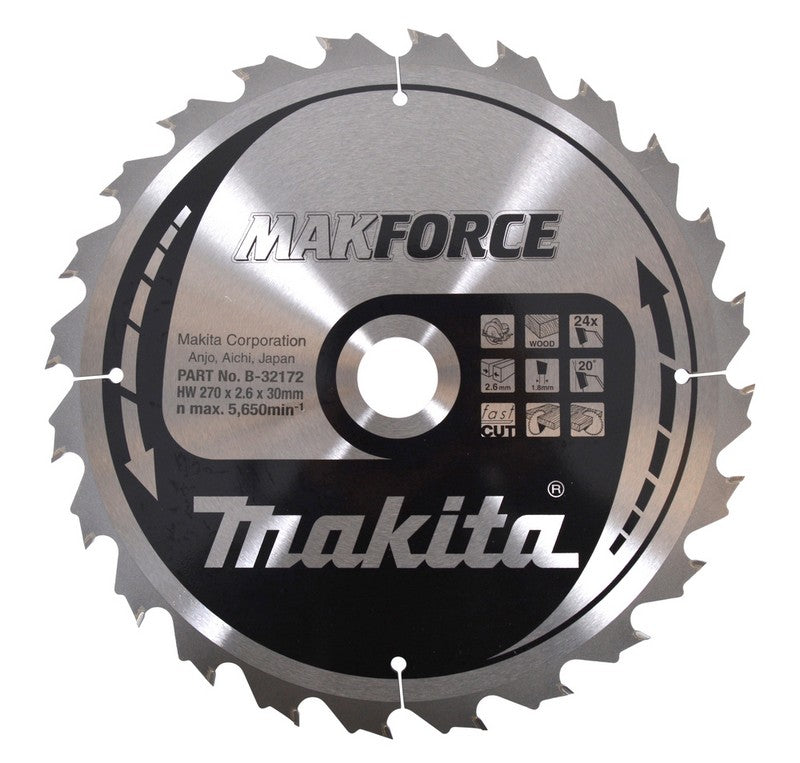 Makforce 270*30 24t Sintrad träsåg