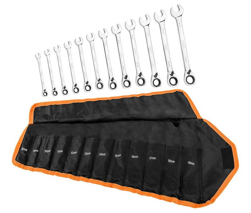 Ratchet And Switch Combination Wrenches Set Of 12