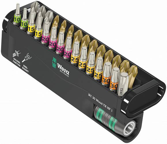 Bit-check 30 Wood Tx Hf 1 Sb Bitset + houder 30-delig