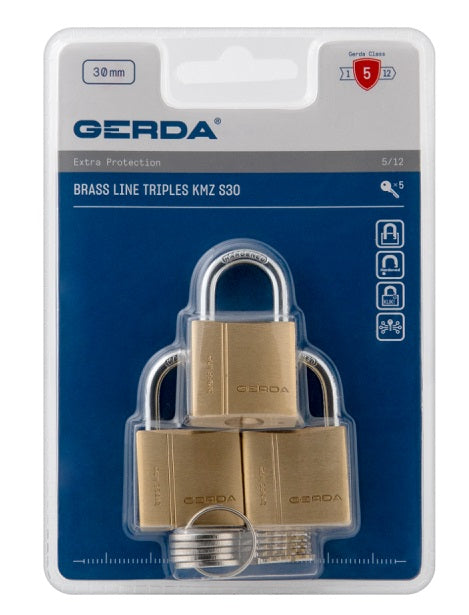 Juego Candados Brass Line Kmz S40 Twins Blíster