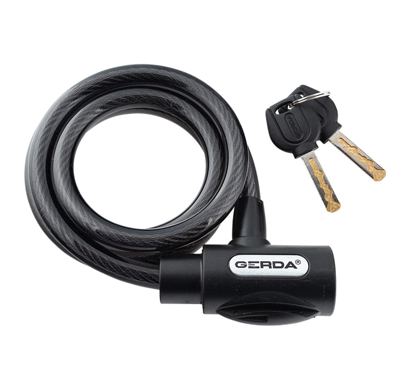 Cable Candado Bicicleta Cuerpo Redondo Negro Flex 1200/10v