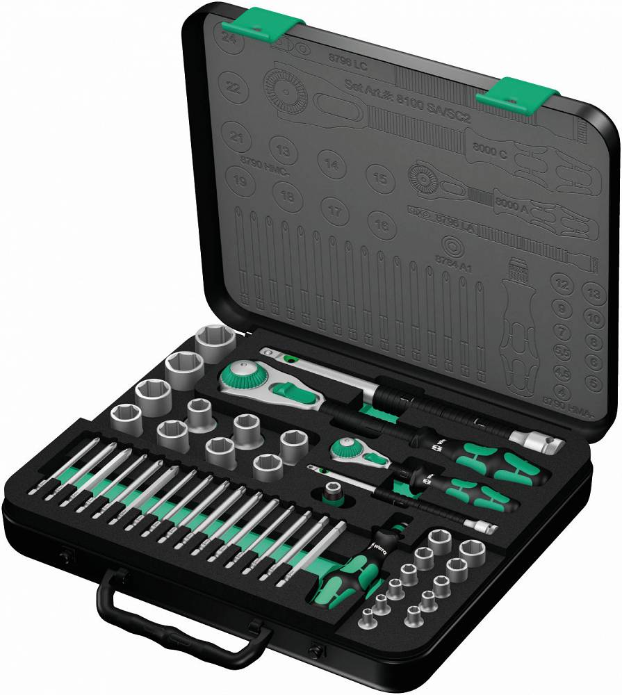 Zyklop Speed ​​Ratchet 1/4'' Och 1/2'' Metrisk Set 43 st.