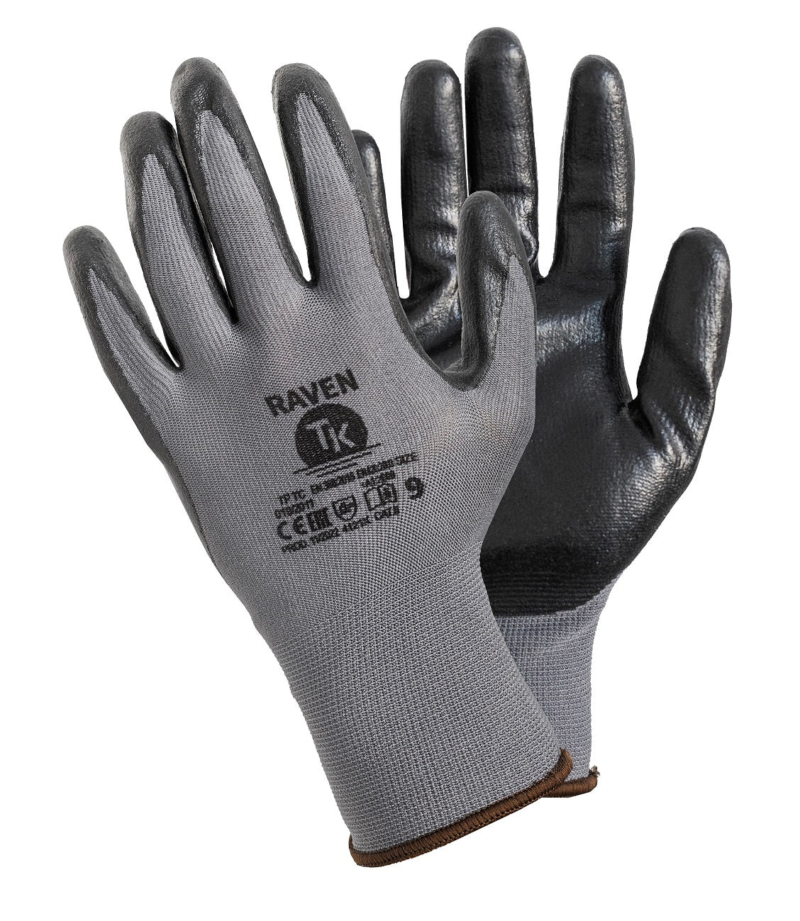 Montážne rukavice Raven Polyester + Nitrile Veľkosť 9