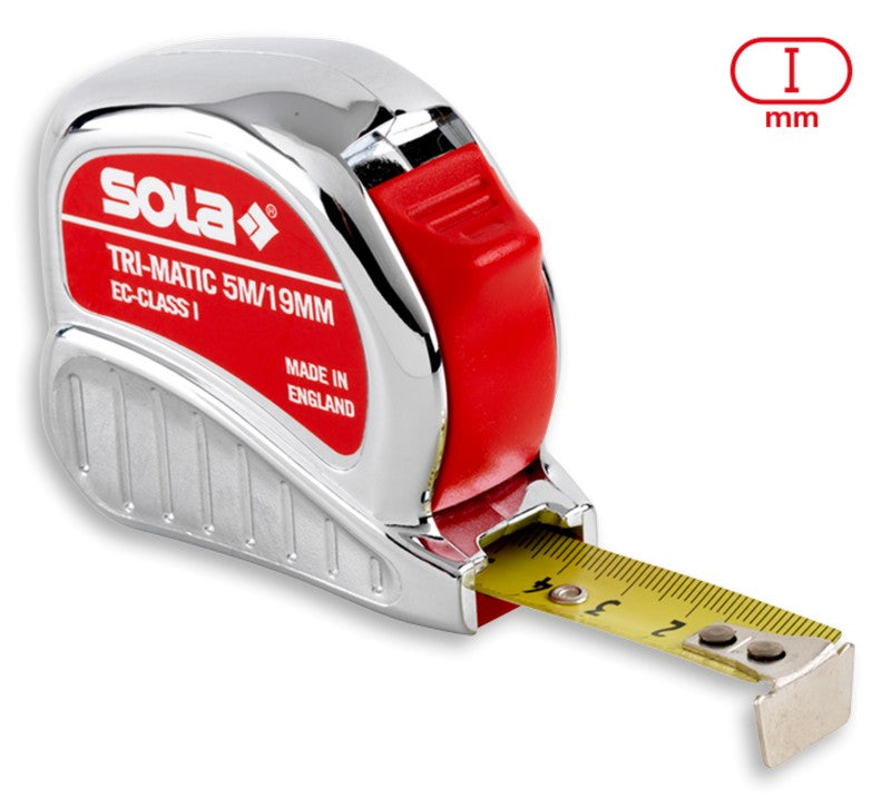 Tri-matic Steel Rolling Measure 19mm 5m