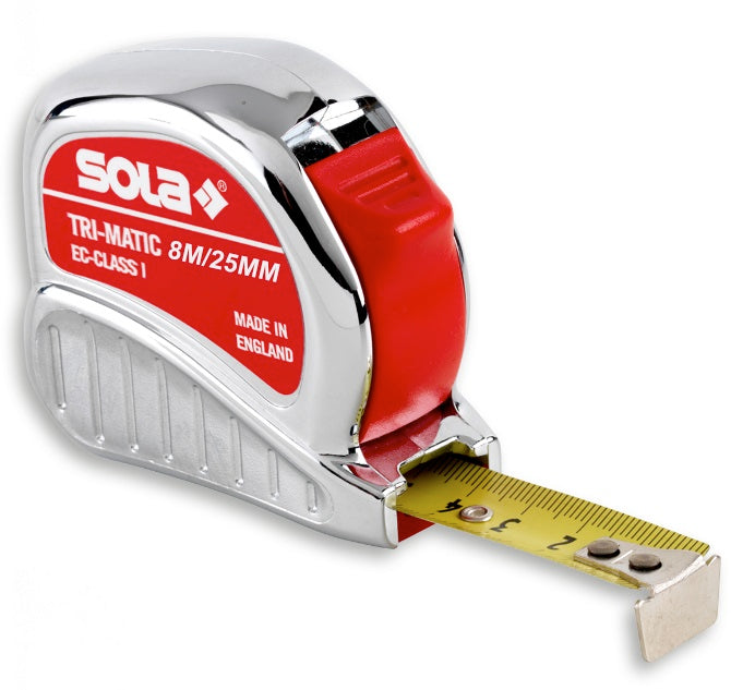 Tri-matic Steel Rolling Measure 25mm 8m