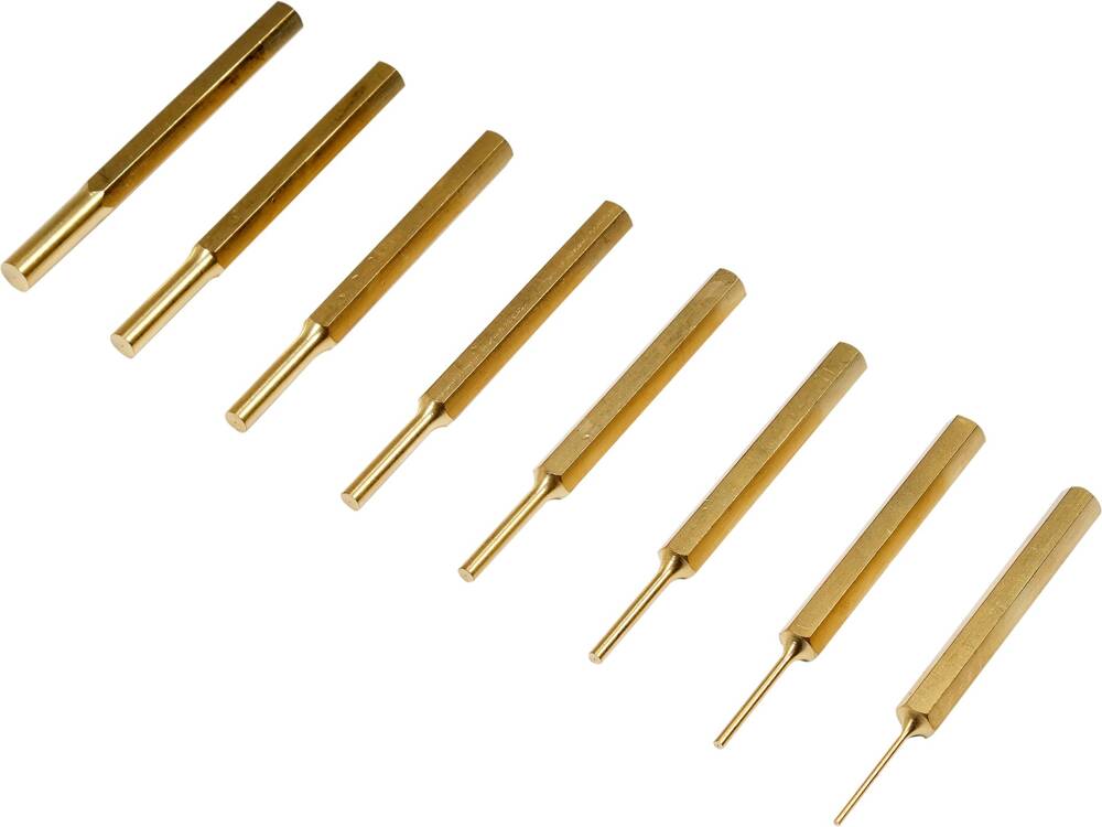 Set Of Parallel Brass Punches 8 Pcs.