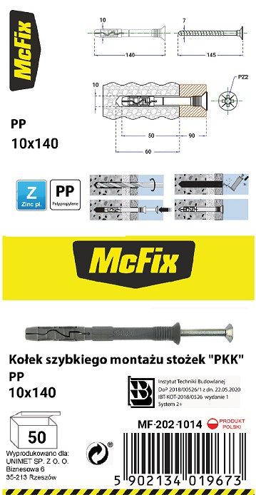Quick Mounting Plug Pp Cone 10*140mm