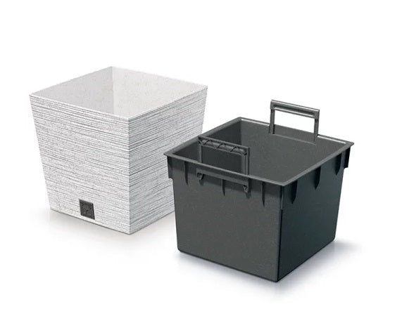 Furu Square Eco Houten Bloempot - Wit Fsc Mix
