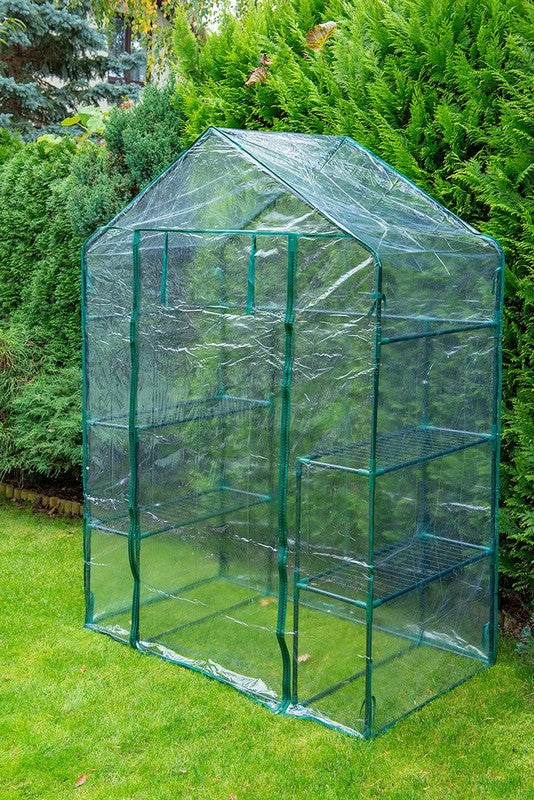 Estructura metálica de la hoja del Pvc del invernadero 143*73*195 cm