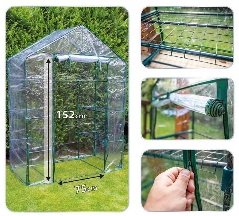 Estructura metálica de la hoja del Pvc del invernadero 143*73*195 cm