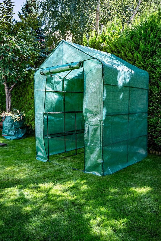 Drivhus 143*143*195 Cm Pe Folie 135g Metalkonstruktion