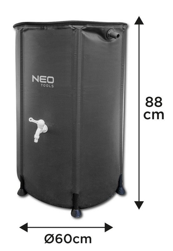 Hopfällbar regnvattentank 250 L Pvc