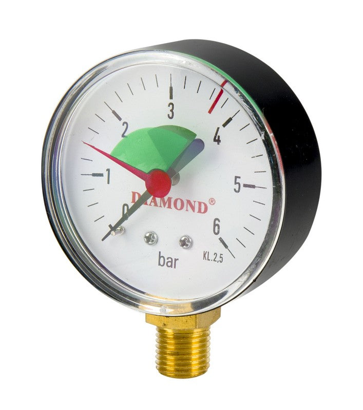Technický manometer Priemer 63 mm 0-4 Bar Gw 1/4'