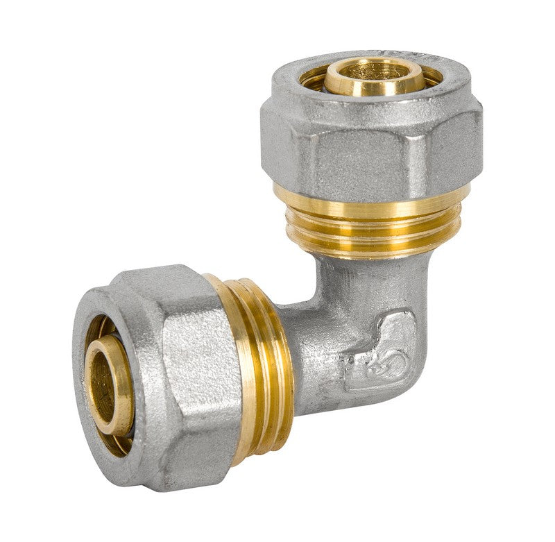 Pex-al-pex Chrome Armbåge 20*20 Dubbel