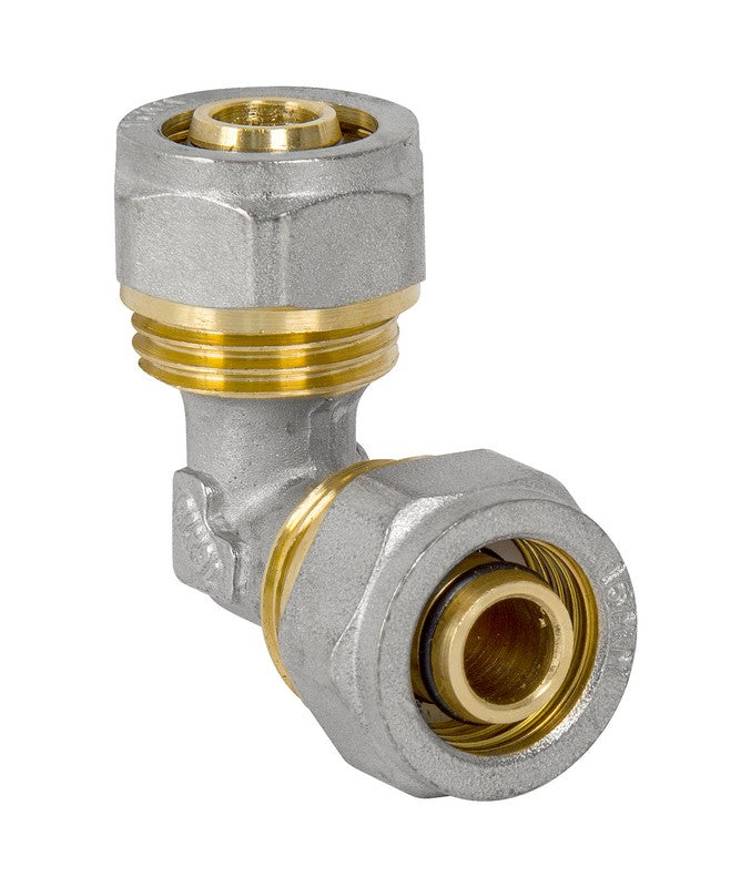 Pex-al-pex Chrome Armbåge 20*20 Dubbel