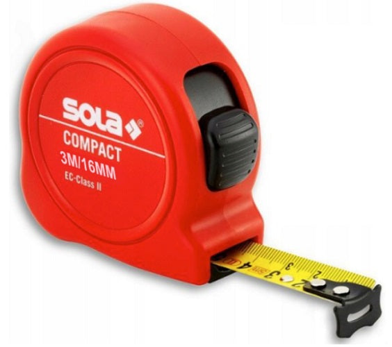 Mesure à rouler compacte en acier 16 mm 3 m
