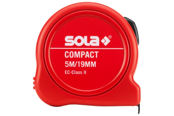 Règle à rouler compacte en acier 19 mm 5 m