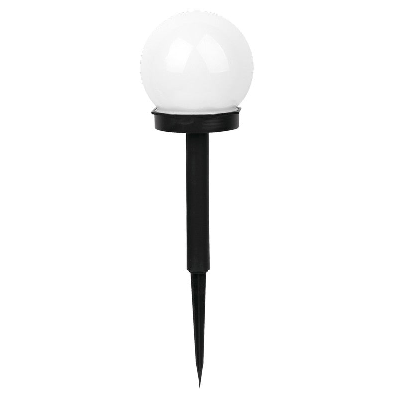 Solar Lampa 6500k Led White Sphere Svart Plast