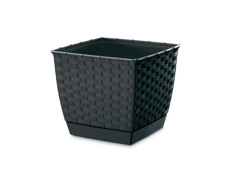 Štvorcový kvetináč Ratolla - Antracit
