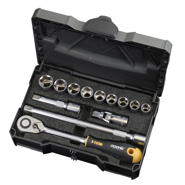 1/2'' Felo Ergonomic Tool Set 12 Pcs + Ratchet