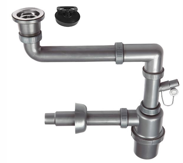 Sifon pentru chiuvetă cu 1 vas - Cu dop click-clack 3,5'