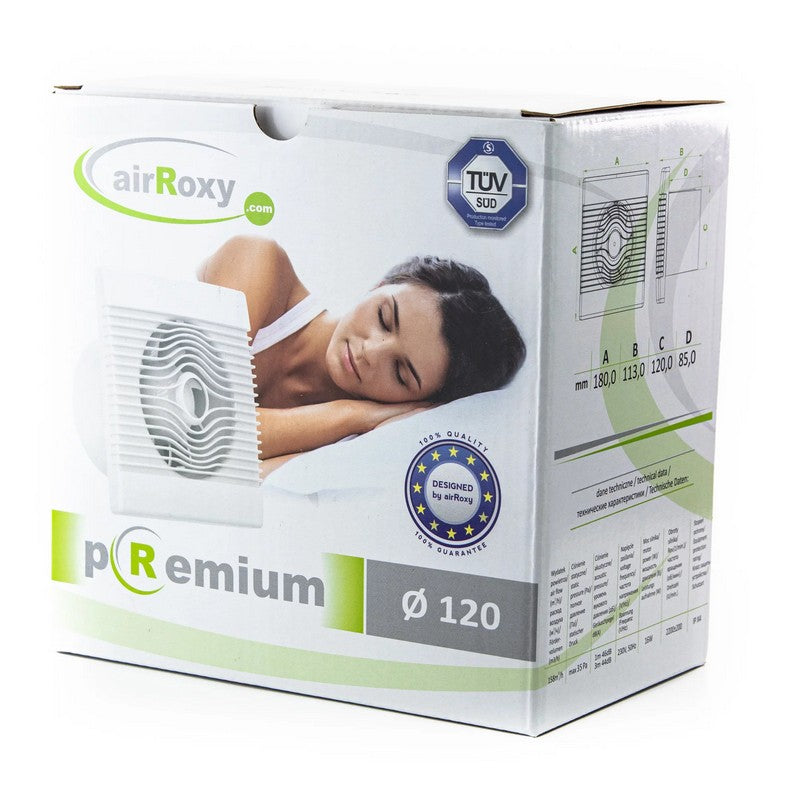 Premium Badkamerventilator 120 Ps Inschakelkabel