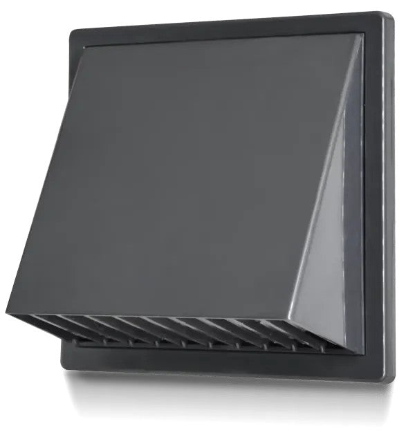 Grille de ventilation/sortie avec hotte 170*170 Fi 80-150 Graphite