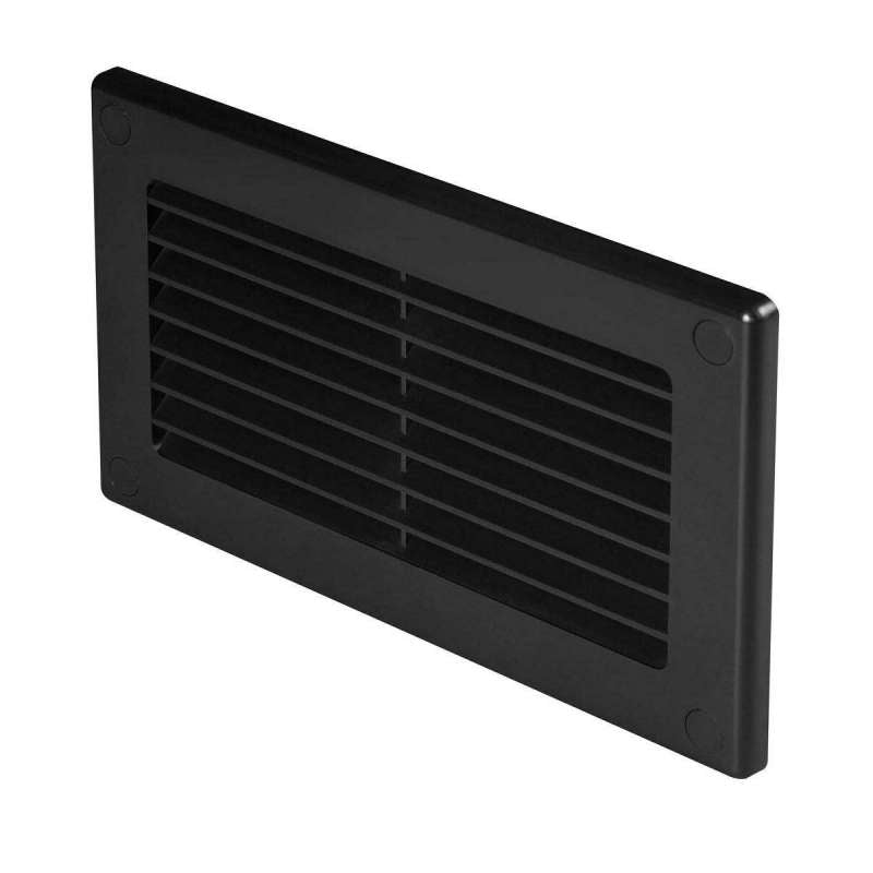 Capac canal plat (75x150) negru