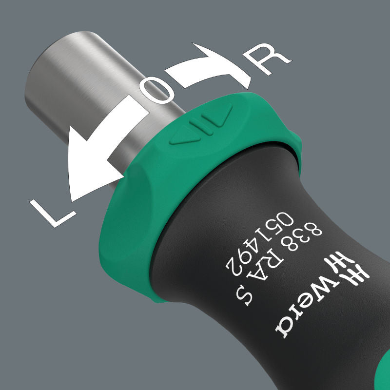 Handle With Bit Holder 838 Ra S Ratchet Function 1/4''