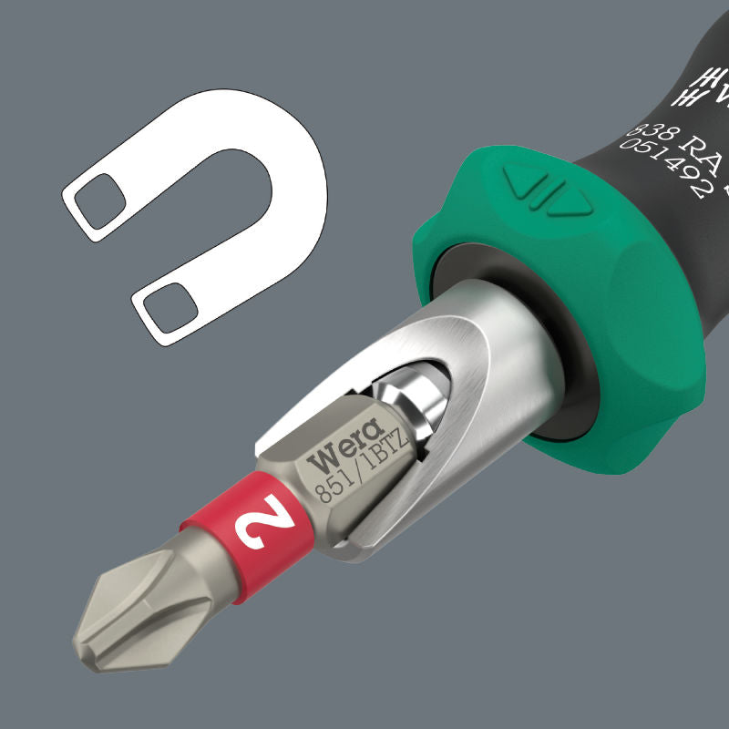 Handle With Bit Holder 838 Ra S Ratchet Function 1/4''