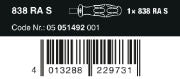 Handle With Bit Holder 838 Ra S Ratchet Function 1/4''