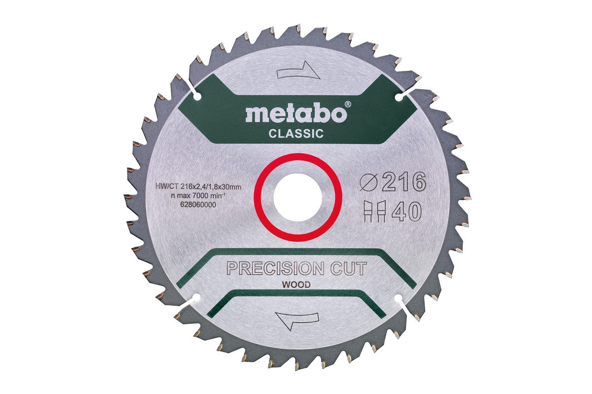 Sierra circular para madera con corte de precisión 216*30 mm Z40