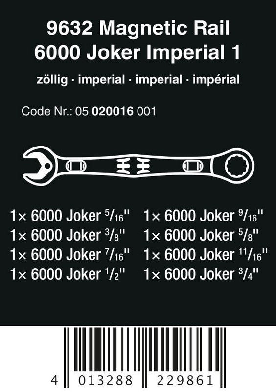 Set Of Flat-end Wrenches With Ratchets 6000 Joker 1+magnetic List
