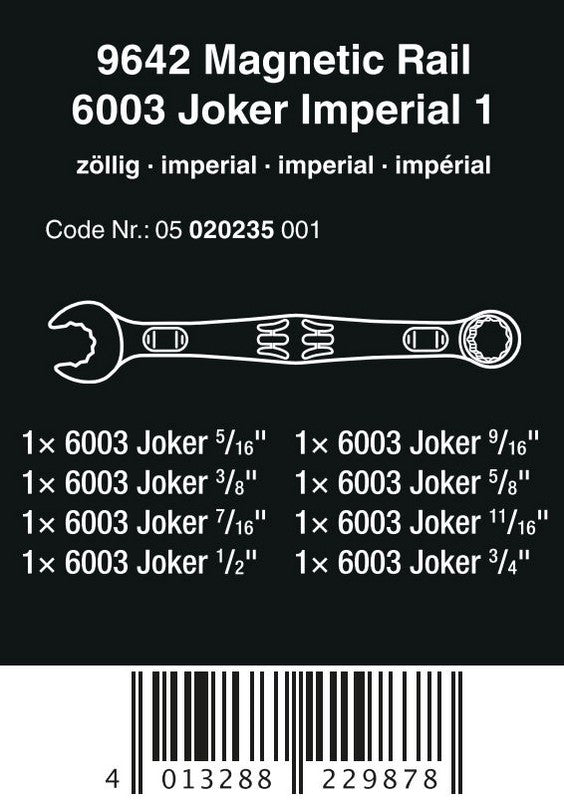 Set Of Flat-end Wrenches With Ratchet 6003 Joker 1+magnetic List