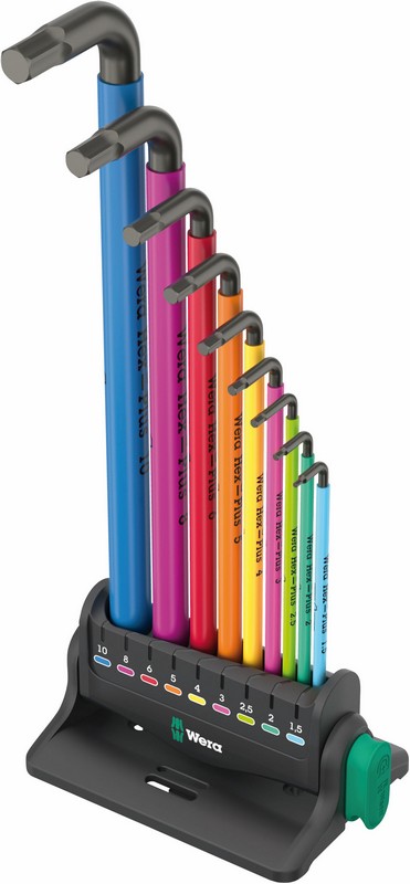 Set Of 950/9 Hex-plus Multicolour Keys 3 9czr