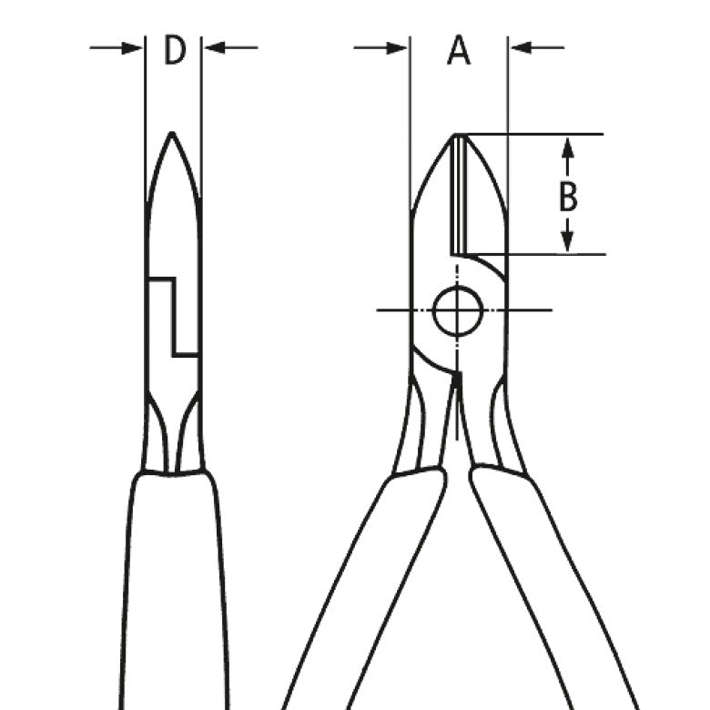 Pinza da taglio laterale per elettronica 125 mm