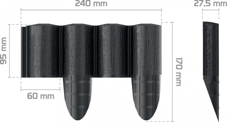 Eco Garden Palisáda 2,4m Antracit