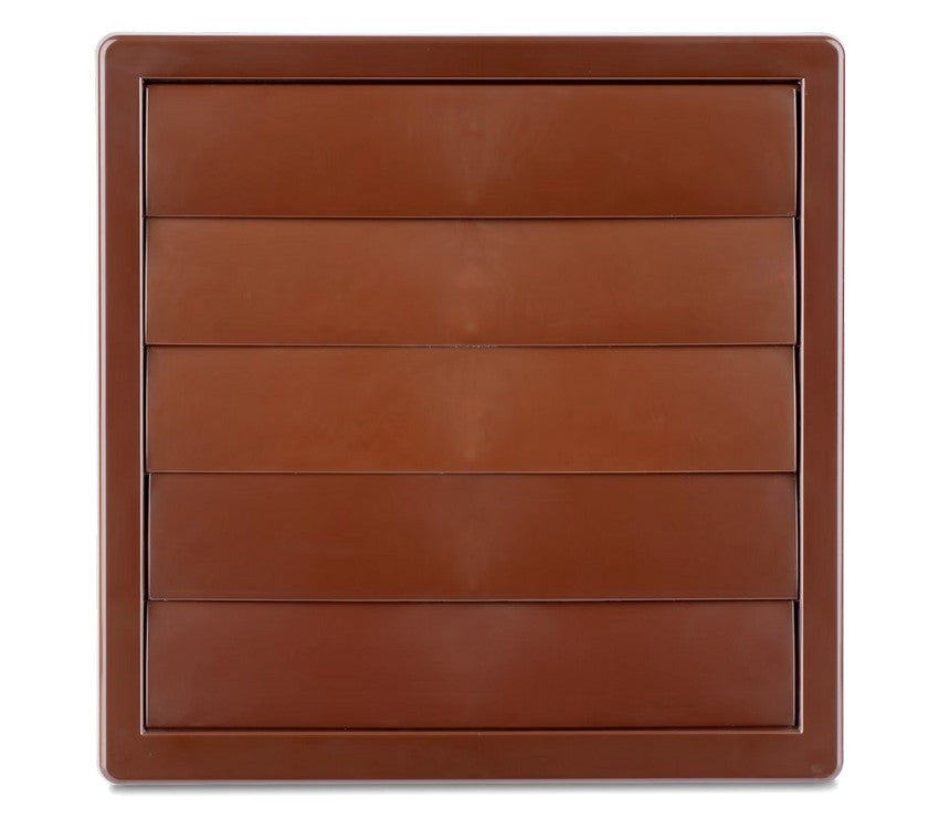 Ventilation Grille With Gravity Louver 170*170 Fi 120 Brown