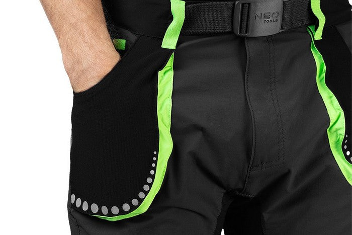 Premium werkbroek met zwarte taille, maat XL