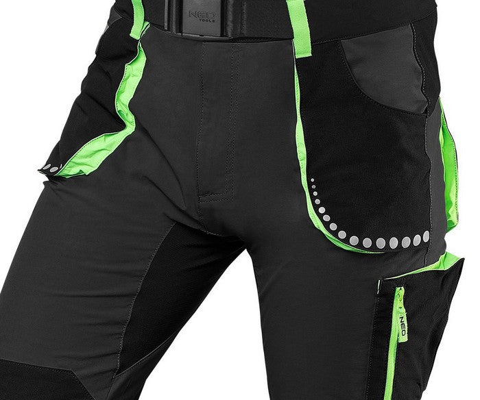 Premium werkbroek met zwarte taille, maat XL