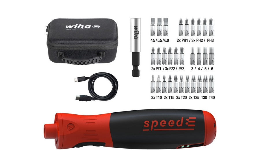 Chave de fenda elétrica Speed E Pocketdrive + pontas