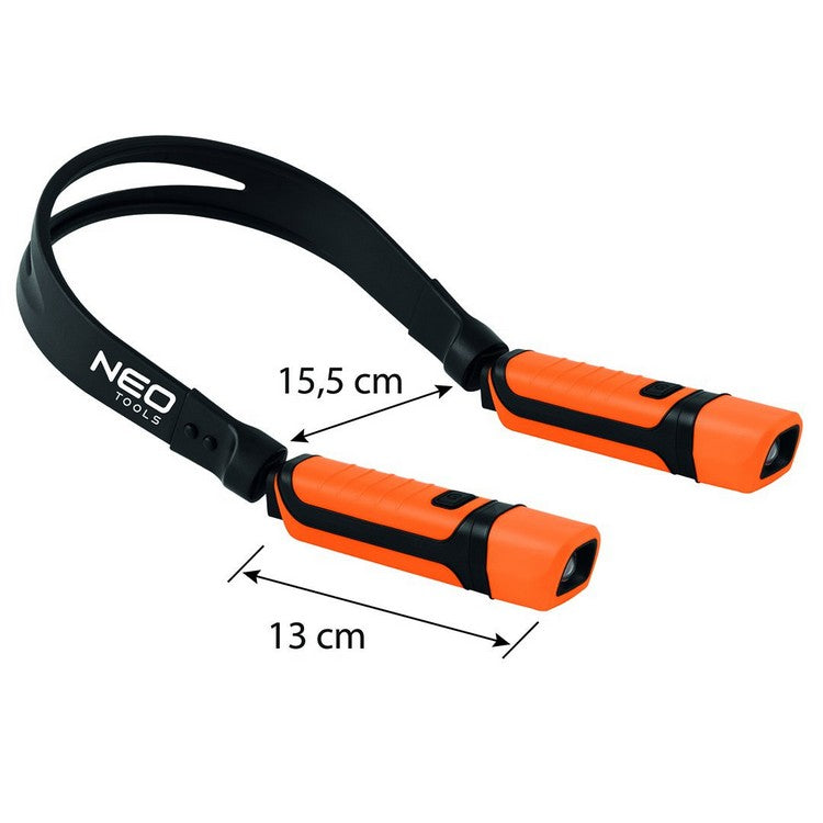Halslampa 300lm 2w+2w