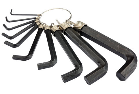 Set di 10 chiavi a brugola, 2 - 14 mm