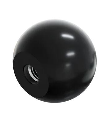 Bakelite Handle 'ball' Black M12*40mm Din319c