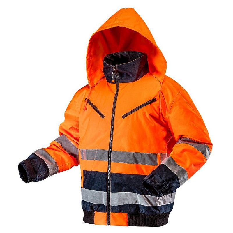 Vadderad arbetsjacka med hög synlighet Orange Storlek Xl