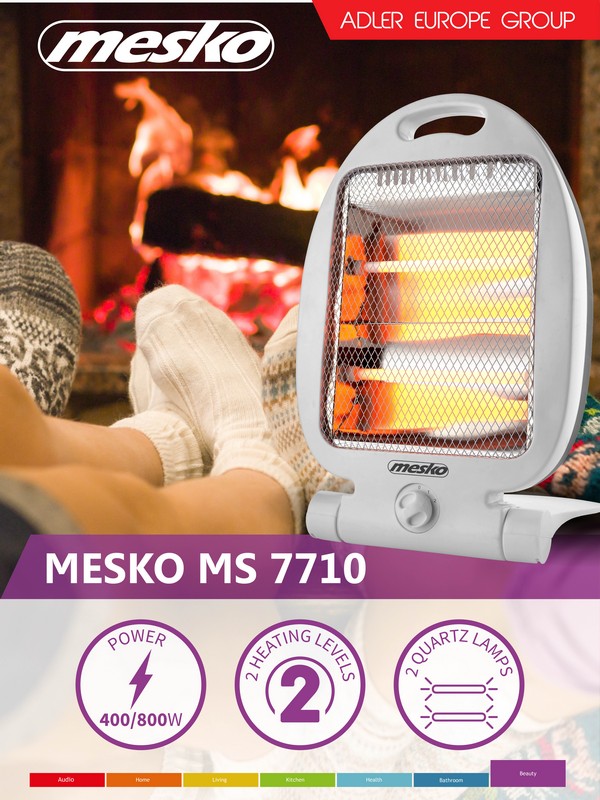 Riscaldatore al quarzo Mesko Ms 7710