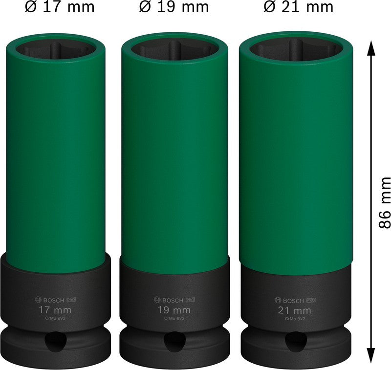 Zestaw kluczy nasadowych 1/2'' Xl Pro S 3 szt.