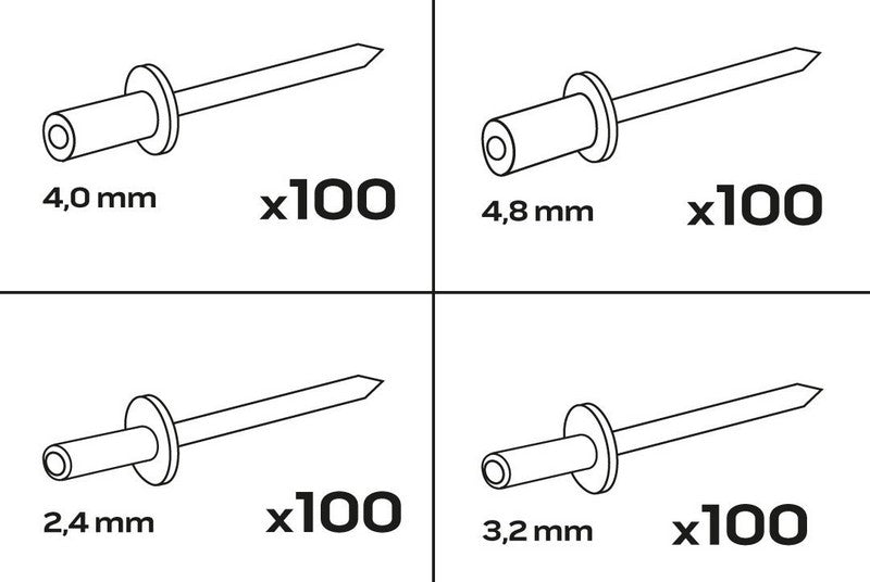 Slepé nity Mix 400 ks