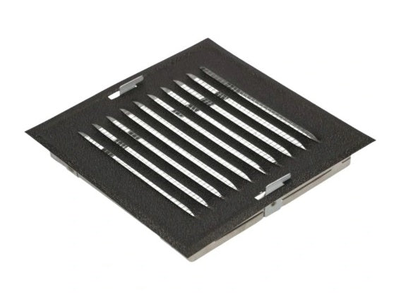 Metal Angled Grid In A Frame With A Mesh 14*14cm Matte Graphite