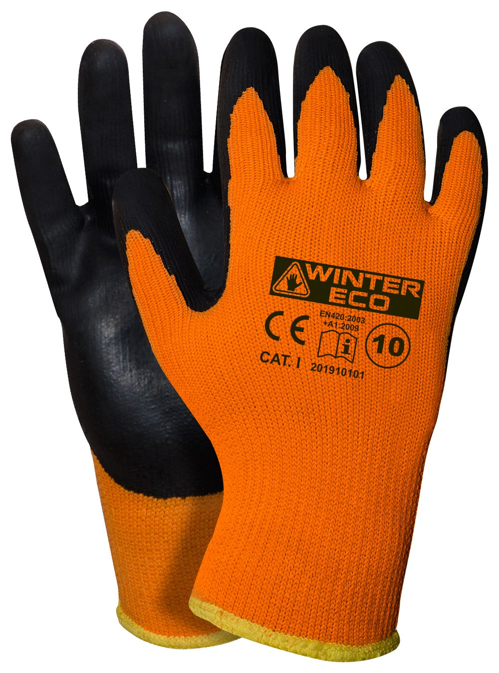 Belagte, isolerede handsker Vinter Eco/w100 Str. 10